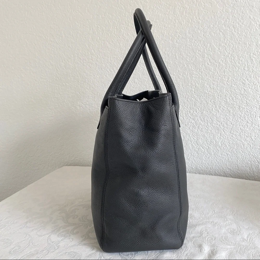 chanel black CC executive tote